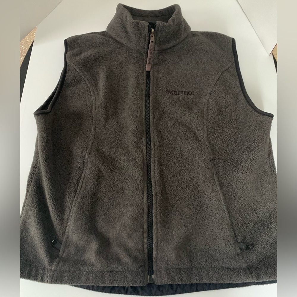 EUC Marmot Women’s Gray Polartec Fleece Vest Medium